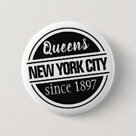 Queens NYC 1897 Button