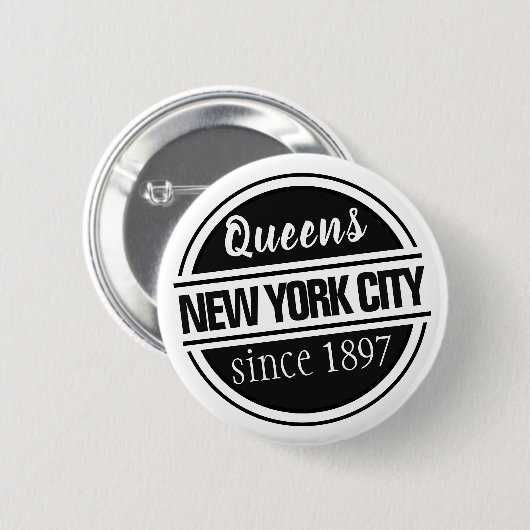 Queens NYC 1897 Button (Vorne & Hinten)