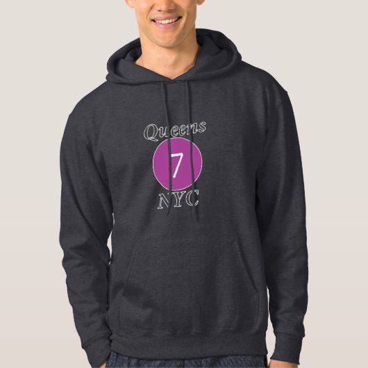 Queens NYC 7 Zug Hoodie (Vorderseite)