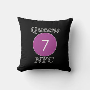 Queens NYC 7 Zug Kissen