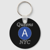 Queens NYC A Train Schlüsselanhänger (Rückseite)
