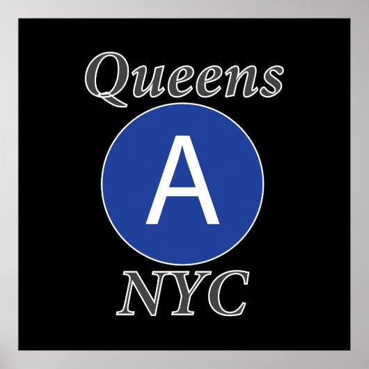 Queens NYC A-Zug Poster (Vorne)
