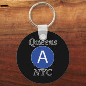 Queens NYC A-Zug Schlüsselanhänger (Vorderseite)