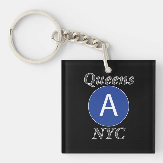 Queens NYC A-Zug Schlüsselanhänger (Vorderseite)