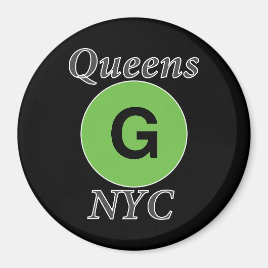 Queens NYC G Zug Magnet (Vorne)