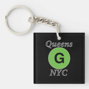 Queens NYC G Zug Schlüsselanhänger