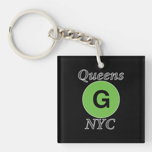Queens NYC G Zug Schlüsselanhänger (Vorderseite)