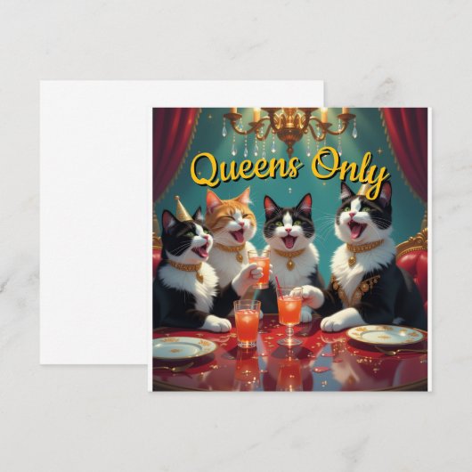 Queens only! einladung (Vorne/Hinten)