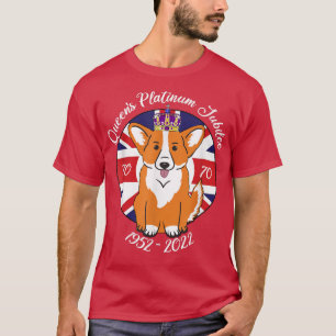 QUEEN'S PLATINUM JUBILEE 1952 2022 Corgi in einem T-Shirt