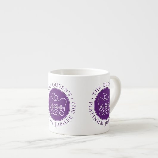 Queen's Platinum Jubilee Espressotasse (Vorderseite Rechts)
