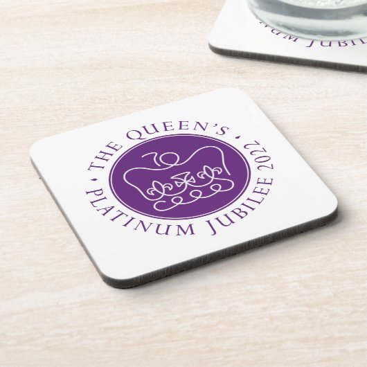 Queen's Platinum Jubilee Getränkeuntersetzer (Linke Seite)