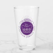 Queen's Platinum Jubilee Glas (Rückseite)