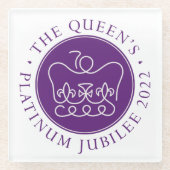 Queen's Platinum Jubilee Glasuntersetzer (Vorderseite)