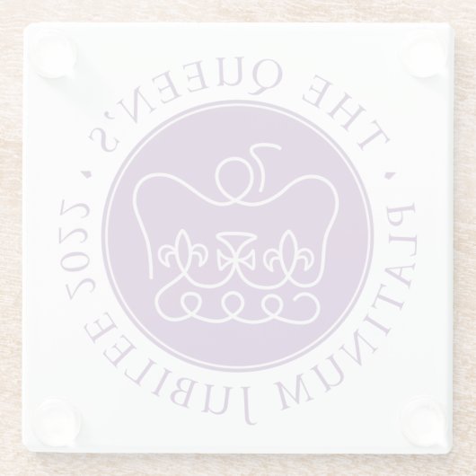 Queen's Platinum Jubilee Glasuntersetzer (Rückseite)