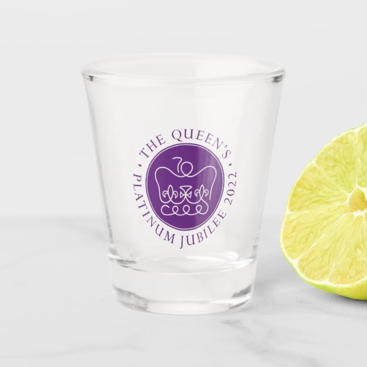 Queen's Platinum Jubilee Schnapsglas (Vorderseite)