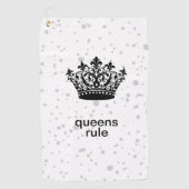 Queens Rule Golfhandtuch (Vorderseite)