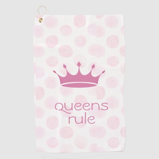 Queens Rule Golfhandtuch (Vorderseite)
