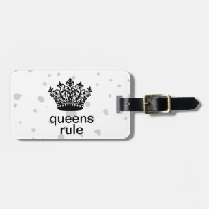 Queens Rule Personalisiert Crown Gepäckanhänger