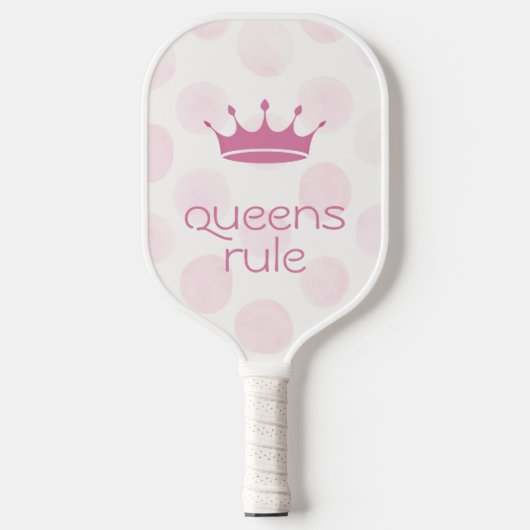 Queens Rule Pink Crown  Pickleball Schläger (Vorderseite)