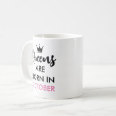 Queens sind geboren in - Benutzerdefinierter Monat Kaffeetasse (Vorderseite Links)