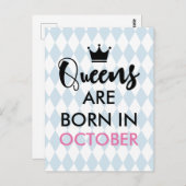 Queens sind geboren in - Benutzerdefinierter Monat Postkarte (Vorne/Hinten)