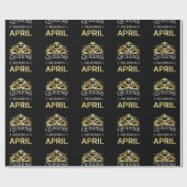 Queens sind im April I Geboren Geschenkpapier (Flach)