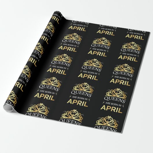 Queens sind im April I Geboren Geschenkpapier (Ungerollt)