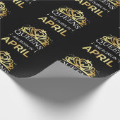 Queens sind im April I Geboren Geschenkpapier (Ecke)