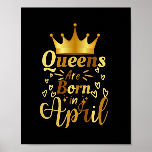 Queens sind im April im Erdgeschoss Geboren Poster (Vorne)