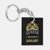 Queens sind im Januar Geboren I Schlüsselanhänger (Vorderseite links)