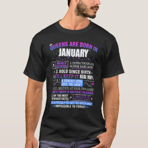 Queens sind im Januar glücklich Geburtstag für mic T-Shirt