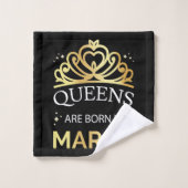 Queens sind in März I Geboren Badhandtuch Set (Waschlappen)