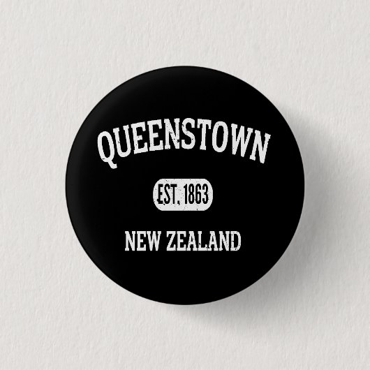 Queens Town Newzealand Vintag Button (Vorderseite)