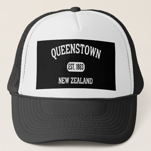 Queens Town Newzealand Vintag Truckerkappe (Vorderseite)