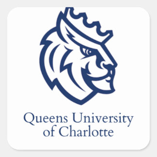 Queens University of Charlotte  Quadratischer Aufkleber