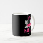 Queens werden Hannah Geschenk Pink Blume Custom Na Kaffeetasse (VorderseiteRechts)