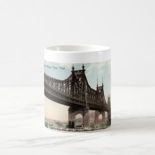 Queensboro Bridge, New York City 1915 Vintage Kaffeetasse