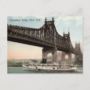 Queensboro Bridge, New York City 1915 Vintage Postkarte