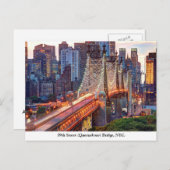 Queensboro Bridge, New York Postkarte (Vorne/Hinten)