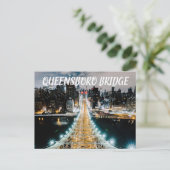 Queensboro-Brücke Postkarte (Stehend Vorderseite)