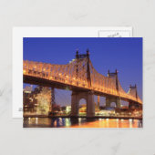 Queensboro-Brücke und der East River Postkarte (Vorne/Hinten)