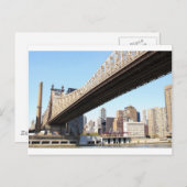 Queensborough Bridge und Manhattan Postkarte (Vorne/Hinten)