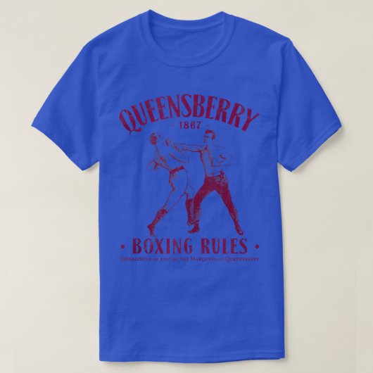 Queensbury Boxing Rules Distressed Vintage Boxing T-Shirt (Design vorne)