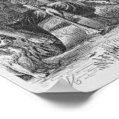 Queensland-Aborigines, die auf einem Foto graviert Poster (Ecke)