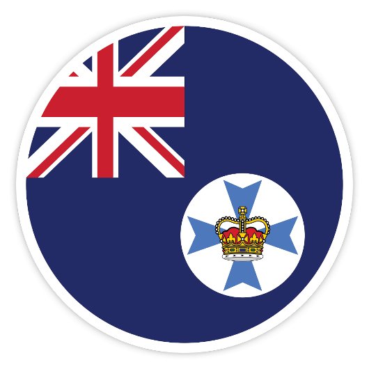 Queensland Australia Flaggenaufkleber Aufkleber
