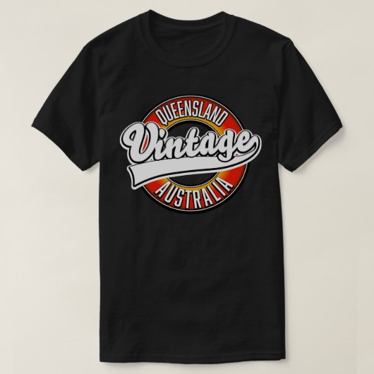 Queensland australia Vintager Stil T-Shirt (Design vorne)