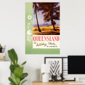Queensland, der Staat von Holiday, Australien Poster (Heimbüro)