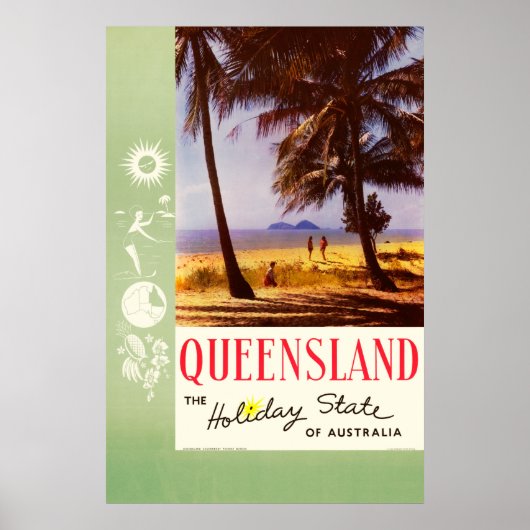 Queensland, der Staat von Holiday, Australien Poster (Vorne)