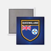 Queensland-Flagge Magnet (Vorderseite/Rückseite)