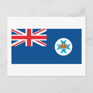Queensland-Flagge Postkarte